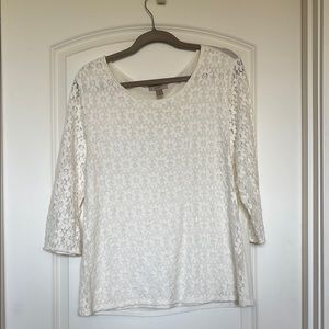 Cream Lace Women's Top